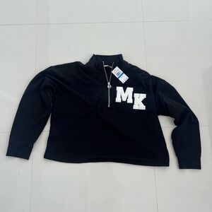 Black Michael Kors Quarter-Zip Sweatshirt